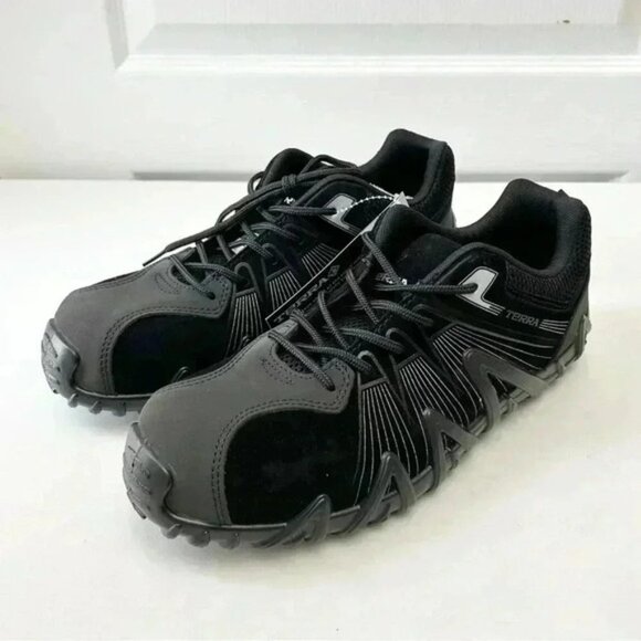 Terra Men's Safety Shoes Spider X Low Cut Athletic Work Black/Silver Size 9.5 - Picture 8 of 16